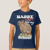 Happy Last Day of School Capybara Abschluss T-Shirt (Vorderseite)