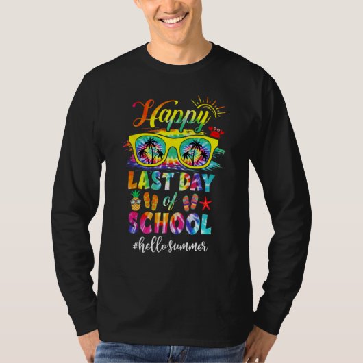 Happy Last Day Of School Hello Summer Teacher Stud T-Shirt (Vorderseite)