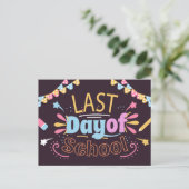 Happy Last Day of School Lehrer Student Postkarte (Stehend Vorderseite)