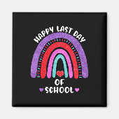 Happy Last Day of School Rainbow Hört Mädchen Kind Magnet (Vorne)