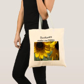 Happy Late Summer Sunblumen Tragetasche (Vorderseite (Produkt))