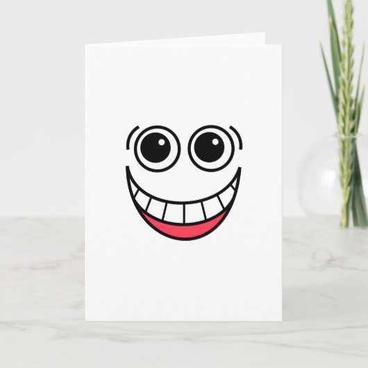 Happy Laughing Funny Comic Cartoon Face Karte (Vorderseite)