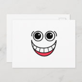 Happy Laughing Funny Comic Cartoon Face Postkarte (Vorne/Hinten)