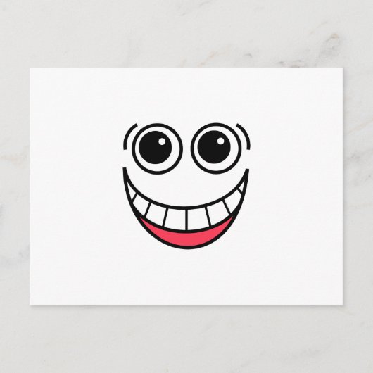 Happy Laughing Funny Comic Cartoon Face Postkarte (Vorderseite)