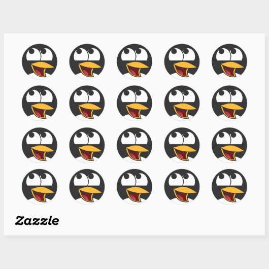 Happy Laughing Pinguin Stickers (Blatt)