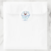 Happy Laughing Rain Cloud Art Sticker (Tasche)