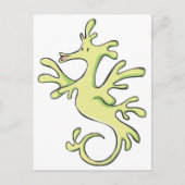 Happy Leafy and Weedy Sea Dragon Cartoon Postkarte (Vorderseite)