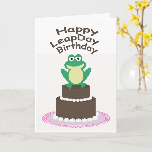 Happy Leap Day Geburtstag Karte (Gelbe Blume)