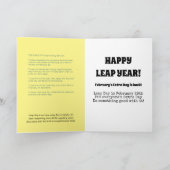 HAPPY LEAP JAHR KARTE (Innenseite)