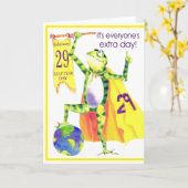 HAPPY LEAP JAHR KARTE (Gelbe Blume)