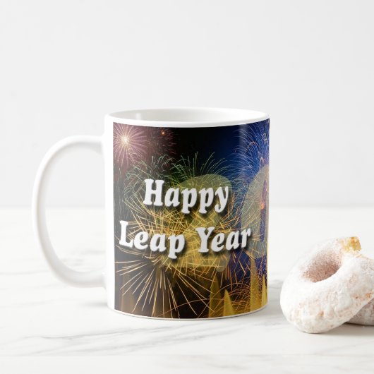 Happy Leap Year 2020 Kaffeetasse (Mit Donut)