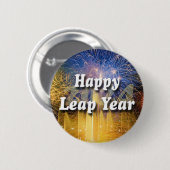 Happy Leap Year 2024 Button (Vorne & Hinten)