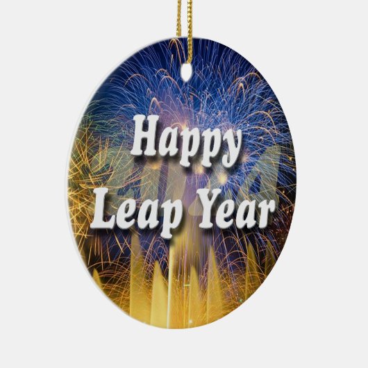 Happy Leap Year 2024 Keramik Ornament (Rechts)