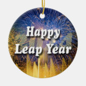 Happy Leap Year 2024 Keramik Ornament (Vorne)