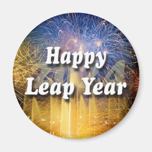 Happy Leap Year 2024 Magnet (Vorne)