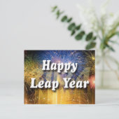 Happy Leap Year 2024 Postkarte (Stehend Vorderseite)