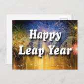 Happy Leap Year 2024 Postkarte (Vorne/Hinten)