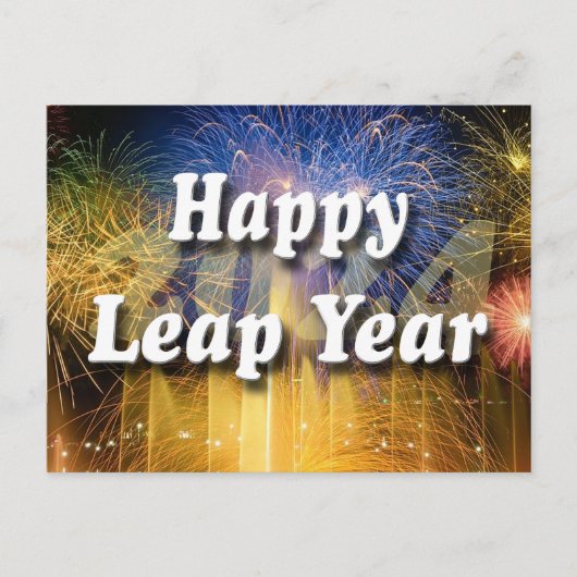 Happy Leap Year 2024 Postkarte (Vorderseite)