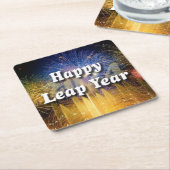 Happy Leap Year 2024 Rechteckiger Pappuntersetzer (angewinkelt)