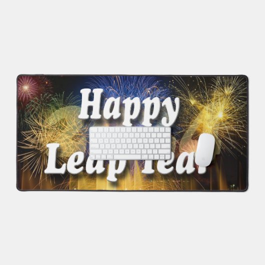 Happy Leap Year 2024 Schreibtischunterlage (Tastatur & Maus)