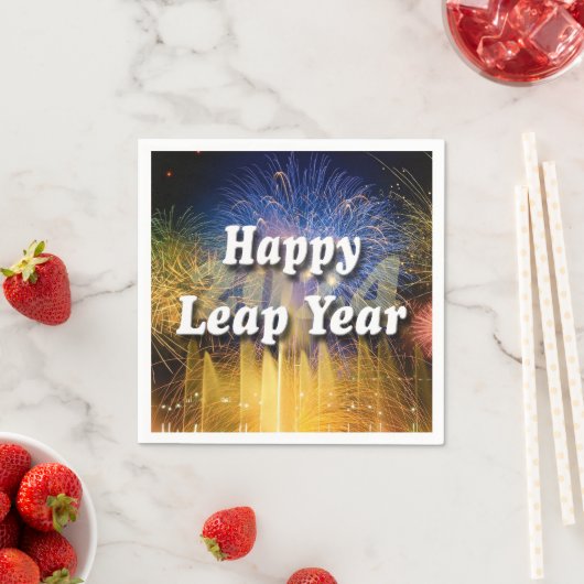 Happy Leap Year 2024 Serviette (Beispiel)