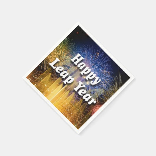 Happy Leap Year 2024 Serviette (Ecke)