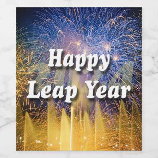 Happy Leap Year 2024 Weinetikett (Einzelnes Label)