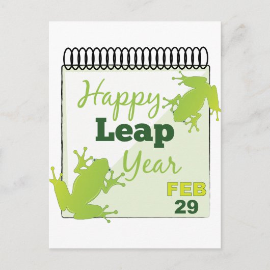 Happy Leap Year 29. Februar Postkarte (Vorderseite)