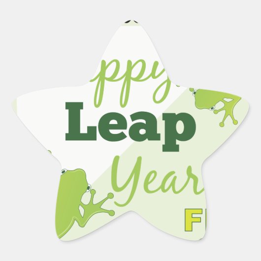 Happy Leap Year 29. Februar Stern-Aufkleber (Vorderseite)