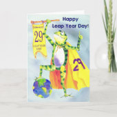 Happy Leap Year Day Card Frog Karte (Vorderseite)