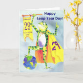 Happy Leap Year Day Card Frog Karte (Gelbe Blume)