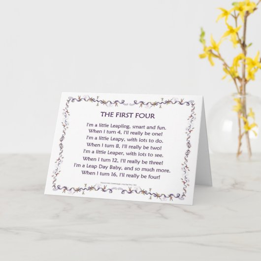 Happy Leap Year Day Geburtstag Karte (Gelbe Blume)