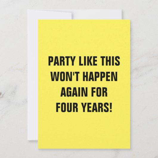 Happy Leap Year! | Den Text anpassen (Rückseite)