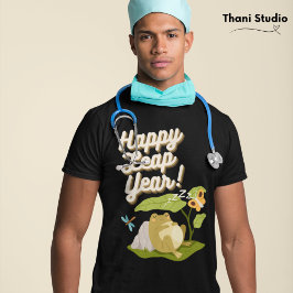Happy Leap Year February 29th Vintage Black T-Shirt