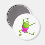 Happy Leaping Ballet Frosch Magnet (Vorderseite/Rückseite)
