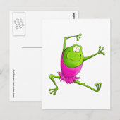 Happy Leaping Ballet Frosch Postkarte (Vorne/Hinten)