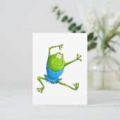 Happy Leaping Ballet Frosch Postkarte (Stehend Vorderseite)