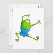 Happy Leaping Ballet Frosch Postkarte (Vorne/Hinten)