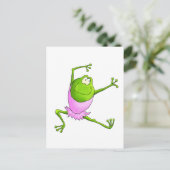 Happy Leaping Ballet Frosch Postkarte (Stehend Vorderseite)