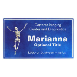 Happy Leaping Skeleton Imaging Namenschild