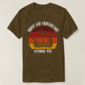Happy Leif Erikson Day Vikings Sunset 2 T-Shirt (Design vorne)
