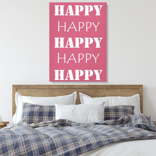 Happy Leinwanddruck (Insitu (Schlafzimmer))