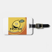 Happy Lemon Face Gepäckanhänger (Vorderseite horizontal)