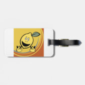 Happy Lemon Face Gepäckanhänger (Rückseite horizontal)