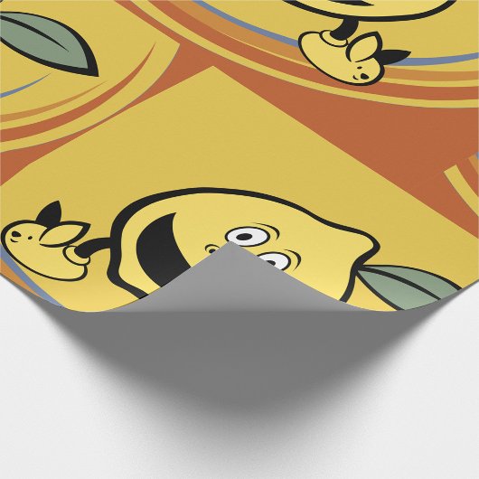 Happy Lemon Face Geschenkpapier