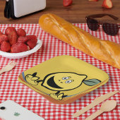 Happy Lemon Face Pappteller