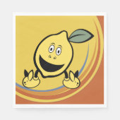 Happy Lemon Face Serviette (Vorderseite)