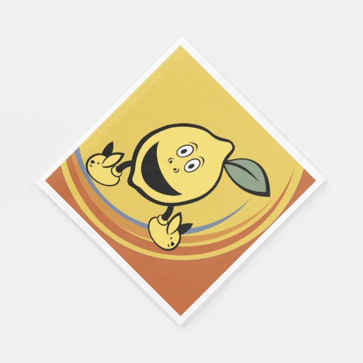 Happy Lemon Face Serviette (Ecke)