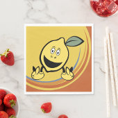 Happy Lemon Face Serviette
