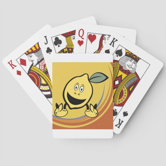 Happy Lemon Face Spielkarten (Rückseite)